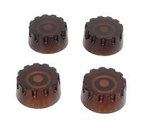 Delaman Guitar Volume Control Knob 4Pcs Guitar Knob Replacement, Plastic Volume Control Knobs with 24 Fine Splines for Bass, Yellow