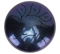 Delaman Hand Drum Tongue Drum Metal Pan Tank Handpan, 5.5in Percussion Instrument, Portable Set Kit with Mallet, Star Sky Blue Color