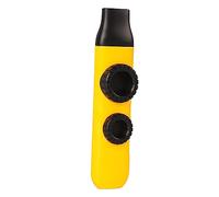 Delaman Kazoo Plastic Profional Adjustable Tone Musical Instrument, Includes 10Pcs Flute Diaphragms, High Gloss Metallic Yellow, Ideal for Ukulele and Violin