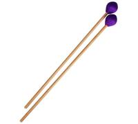 Delaman Middle Marimba Stick Mallets, 1 Pair, Beech Handle Xylophone Glockenspiel Mallets, Percussion Kit Accories for Profionals and Amateurs, Purple