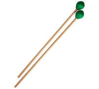 Delaman Middle Marimba Stick Mallets, 1 Pair, Beech Handle Xylophone Glockenspiel Mallets, Percussion Kit Accories for Profionals and Amateurs, Green