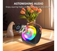 Delaman minikaraokemachine Portable Karaoke Speaker, Wirel Speaker with Dual Microphone, Stable BT Connection, Ideal for Parties and Events, Compact Design, Easy to Use