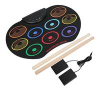Delaman Musical Instrument Electronic Drum Pad, Portable Colored Hand Rolled Percussion Instrument for Adults and Beginners, Lightweight Design, Ideal for Practice and Performance