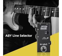 Delaman oswitchbox ABY Line Selector AB Switch, Mini Guitar Effect Pedal with True Bypass, AB Box for Guitar and Bass, Compact Design, Ideal for Channel Switching
