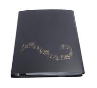 Delaman Piano Sheet Music Binder 4-Page Expandable Sheet Music Folder, 52 Pages Capacity, Detachable A4 Sheet Music Binder for Piano, Keyboard, Violin, Cello