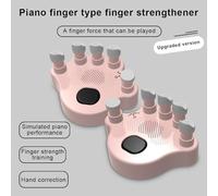 Delaman pianohandtrainer 2Pcs Piano Hand Shape Corrector, Hand Strengthener Posture Correction Tool, Built-in Sound Source with Speaker, Silicone Button, Anti-Slip Hand Exerciser Trainer