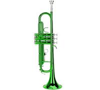 Delaman Profional Trumpet Brass Trumpet Wind Instrument Set, Profional Trumpet with Assistant Tools, Green, Construction, Ideal for Musicians and Students