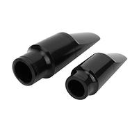 Delaman Saxophone Moutiece Set, 2 Pcs Alto and Soprano Moutieces, Black Industrial Plastic, Includes Whistle Brush, Musical Instrument Accories