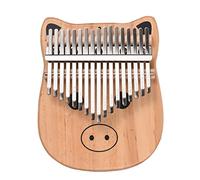 Delaman Sticker Portable 17-Key Piano, Pinewood Musical Gift with Carry Bag, Tuning Hammer, Cleaning Cloth, and Stickers