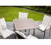 Delamere 80X80Cm Outdoor Patio Table And 4 Chairs Dining Set - Seat Cushions Included