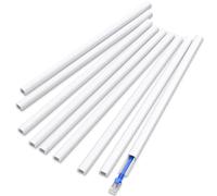 Delamu 3.24M Cable Trunking for 1 Cord,Self-Adhesive Cable Cover for Wires on Wall, Easier Install Wire Hider, Mini Cable Cover Management Raceway, 9X L360mm, W12mm, H8mm, White