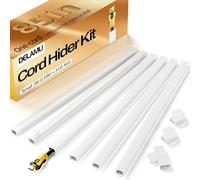 Delamu Mini Cable Trunking Self Adhesive, 2.16M Trunking for Cables to Hide Single Wall Mount Powers Cord, Cable Management Kit in Home Office, 6xL360mm W15mm H10mm, White