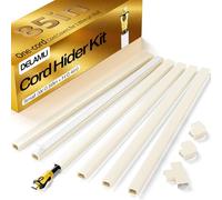 Delamu Mini Cable Trunking Self Adhesive, 2.16M Trunking for Cables to Hide Single Wall Mount Powers Cord, Cable Management Kit in Home Office, 6xL360mm W15mm H10mm, Beige