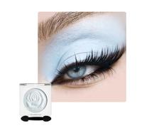 DE'LANCI Matte Blue Eyeshadow Single, Ice Eyeshadow Goth Makeup, Highly Pigmented Waterproof Frosty Blue Eyeshadows, for Women Daily Wasteland Punk SFX Zombie Halloween Makeup, Vegan #13