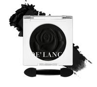 DE'LANCI Single Black Smoky Eyeshadow, Highly - Pigmented Goth Black Matte Eyeshadow, Long - lasting, Smooth, for Halloween Party & Gothic Makeup, Punk Makeup (Includes a makeup brush) #01