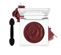 DE'LANCI Single Dark Red Matte Eyeshadow, Well-Pigmented Waterproof, Vampire Makeup, Halloween Party, Vegan (Single with Applicator) #07