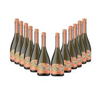 Delância Sparkling Pale Rosé Wine infused with Pomegranate & Rosemary | (Case of 12 x 75 otanical Sparkling Wine, Infused Rosé Wine, Wine Gifts for Women, 10% ABV