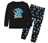 Delanhon Kids Boys Girls Famous Youtuber Gamer Roaring Leopard Lighting Cat Print Pyjamas Youth Teen Pjs Set 7-13 Years (12-13 years, Long)