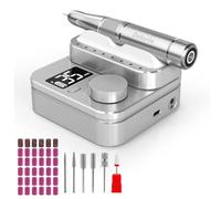 Delanie Electric Nail Drill Machine 35000 RPM, E File for Nails Professional with Magnetic Handpiece Holder, Rechargeable Electric Nail File with bits & Charging Cable for Manicure Pedicure