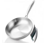 DELARLO 3 Layer Stainless Steel Frying Pan with Detachable Handle, 20.3 cm, Suitable for All Hobs