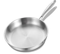 DELARLO Triply Stainless Steel Skillet 8 Inch, Induction Compatible Up to 600℉, Fast and Even Heat, Oven Broiler Safe, Small Skillet, Omelette Pan