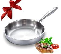 DELARLO Whole body Tri-Ply Stainless Steel 12inch Frying Pan, All Cooktops Compatible Up to 600℉,Oven Safe Induction Skillet,Pots And Pans Set,Suitable For All Stove (Detachable Handle)