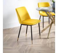 Delaunay Dining Chair - Set of 2 - Yellow Fabric