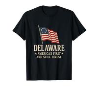 Delaware Patriotic Americas First Vintage Flag T-Shirt