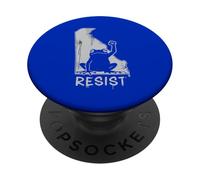 Delaware Resist Frog Protest No Kings Day PopSockets Adhesive PopGrip