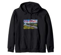 Delaware River The First State Pride History Buff Vintage Zip Hoodie
