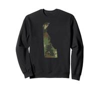 Delaware State Camo Map Outdoor Military & Hiking Veteran Sweatshirt