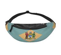 Delaware State Flag Fanny Pack- Waist Bag for Travel Running Hands Free