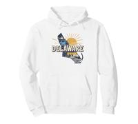 Delaware State Map Road Trip Wilmington Dover Newark Smyrna Pullover Hoodie