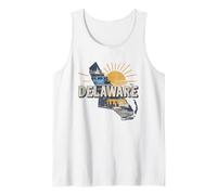 Delaware State Map Road Trip Wilmington Dover Newark Smyrna Tank Top