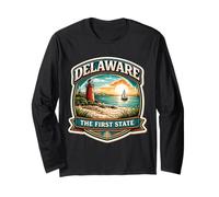 Delaware The First State Souvenir Visitor Memorabilia Trip Long Sleeve T-Shirt