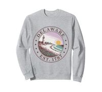 Delaware Vintage State 1787 Shirt Lighthouse Dunes Sunset Sweatshirt