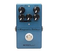 Delay Effect Pedal for Electric Guitar with True Bypass, 5 Knobs Control (Time/Depth/Speed/Regenerate), Magnetic for echo Reverb Compatible with Moskyaudio, Blue