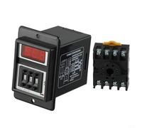 Delay for Relay for ASY-3D, 8-Pin AC 220V Power On Delay Timer 1-999S/999M with Intelligent Chip and Flame-Retardant Housing, Black(B)