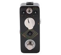 Delay Reverb Pedal Metal Black Mini Guitar Effect Pedal, 9V DC Power, 2 Effects Delay and Reverb - Compact Metal Shell, Gear Memory Function, Ideal for Stage Performances