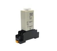 Delay Timer H3Y-2 AC110V AC220V AC380V With Base Socket Power-on Delay Rotary Knob DPDT 0-60Min Timer Timing Time Relay(Voltage AC 220V,0-10 Seconds)