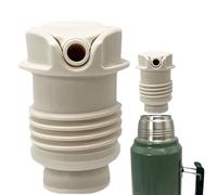 DelCampoXT Cap/Lid Compatible with/Replacement for Stanley Thermal Flask Termo Stopper Pico de Mate Replacement Cap - Fits Classic Insulated Wide Mouth Bottles (1.1QT, 1.5QT, 2QT) - White - Set of 1