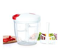 Delcasa Manual Food Chopper - Mini Hand Pull Food Processor/Mixer/Cutter/Dicer - Manual Handheld Food Chopper - Pull String to Slice Vegetables Onions Garlic Meat Nuts in Seconds - BPA Free Bowl
