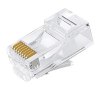 Delcast 100pcs RJ45 Modular Plug CAT5E Network Cable Connector Plug 8P8C