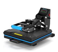 Delclynee 15" x 15" High Pressure Heat Press Machine for T-Shirts, Industrial-Quality Digital Sublimation Printer, Black, Plastic, DC-1515