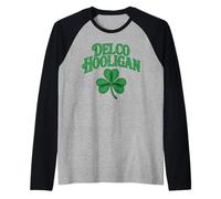 Delco Hooligan Irish Delaware County Pennsylvania Clover Raglan Baseball Tee