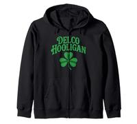 Delco Hooligan Irish Delaware County Pennsylvania Clover Zip Hoodie