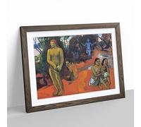 Delectable Waters By Paul Gauguin Classic Painting Framed Wall Art Print, Ready to Hang Picture for Living Room Bedroom Home Office Décor, Walnut A3 (46 x 34 cm)