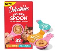 Delectables Lickable Spoon, Wet Treats for Cats, Made with Real Chicken and Tuna, Creamy Puree, Clean and Quick, Grain-Free, No Added Fillers, No Additives