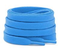 DELELE 2 Pair Flat Shoe laces 5/16" Wide Shoelaces for Athletic Running Sneakers Shoes Boot Strings, 16 Blue, 63 inch (160CM)