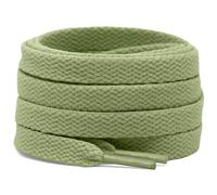 DELELE 2 Pair Flat Shoe laces 5/16" Wide Shoelaces for Athletic Running Sneakers Shoes Boot Strings, 29 Light Army Green, 51 inch (130CM)